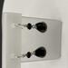 Faceted black beads with sterling silver wire.